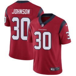 Nike Texans #30 Kevin Johnson Red Alternate Mens Stitched NFL Vapor Untouchable Limited Jersey