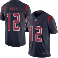 Texans 12 Kenny Stills Navy Blue Men Stitched Football Limited Rush Jersey