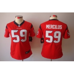 Women Nike NFL Houston Texans 59# Mercilus Orange Color[NIKE LIMITED Jersey]