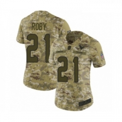 Womens Houston Texans 21 Bradley Roby Limited Camo 2018 Salute to Service Football Jersey