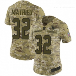 Womens Nike Houston Texans 32 Tyrann Mathieu Limited Camo 2018 Salute to Service NFL Jersey