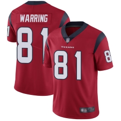 Texans 81 Kahale Warring Red Alternate Youth Stitched Football Vapor Untouchable Limited Jersey