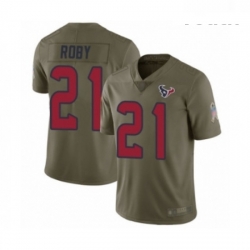 Youth Houston Texans 21 Bradley Roby Limited Olive 2017 Salute to Service Football Jersey