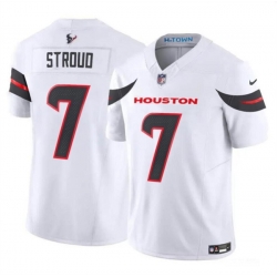 Youth Houston Texans 7 C J  Stroud White 2024 Vapor F U S E  Limited Stitched Football Jersey