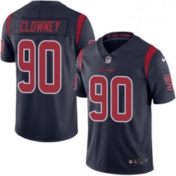 Youth Nike Houston Texans 90 Jadeveon Clowney Limited Navy Blue Rush Vapor Untouchable NFL Jersey