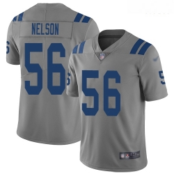 Colts 56 Quenton Nelson Gray Men Stitched Football Limited Inverted Legend Jersey