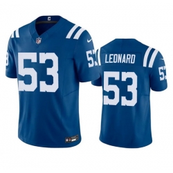 Men Indianapolis Colts 53 Shaquille Leonard Blue 2023 F U S E Vapor Untouchable Stitched Football Jersey