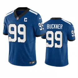 Men Indianapolis Colts 99 DeForest Buckner Royal 2023 F U S E Indiana Nights Limited Stitched Football Jersey