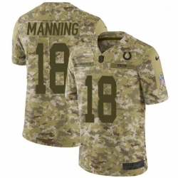 Men Nike Indianapolis Colts 18 Peyton Manning Limited Camo 2018 Salute to Service NFL Jersey