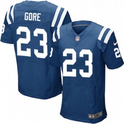 Men Nike Indianapolis Colts 23 Frank Gore Elite Royal Blue Team Color NFL Jersey