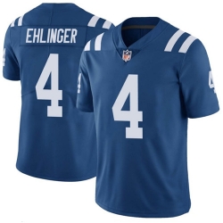 Men's Indianapolis Colts #4 Sam Ehlinger Blue Vapor Untouchable Stitched Jersey