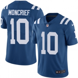 Nike Colts #10 Donte Moncrief Royal Blue Team Color Mens Stitched NFL Vapor Untouchable Limited Jersey