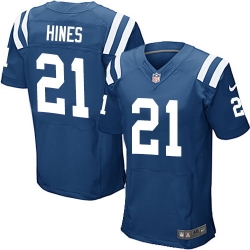 Nike Colts #21 Nyheim Hines Royal Blue Team Color Mens Stitched NFL Elite Jersey