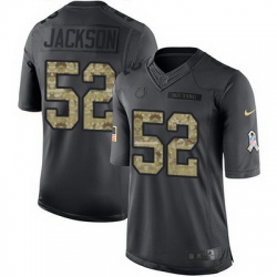 Nike Colts #52 D 27Qwell Jackson Black Mens Stitched NFL Limited 2016 Salute to Service Jersey