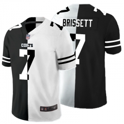 Nike Colts 7 Jacoby Brissett Black And White Split Vapor Untouchable Limited Jersey