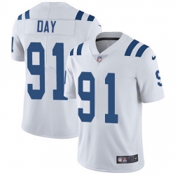 Nike Colts 91 Sheldon Day White Men Stitched NFL Vapor Untouchable Limited Jersey