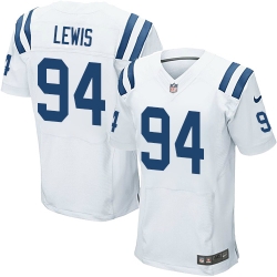 Nike Colts #94 Tyquan Lewis White Mens Stitched NFL Elite Jersey