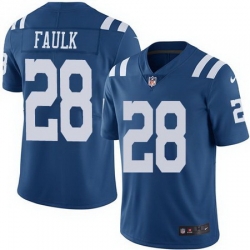 Nike Colts Marshall Faulk Royal Color Rush Limited Jersey