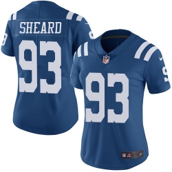 Nike Colts #93 Jabaal Sheard Royal Blue Womens Stitched NFL Limited Rush Jersey