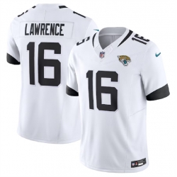 Men Jacksonville Jaguars 16 Trevor Lawrence White 2023 F U S E Vapor Untouchable Limited Stitched Jersey