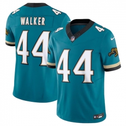 Men Jacksonville Jaguars 44 Travon Walker Teal 2024 F U S E  Prowler Throwback Vapor Limited Stitched Football Jersey