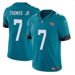 Men Jacksonville Jaguars 7 Brian Thomas Jr Teal 2024 Draft Vapor Untouchable Limited Stitched Jersey