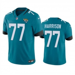 Men Jacksonville Jaguars 77 Anton Harrison Teal 2023 F U S E Vapor Untouchable Limited Stitched Jersey