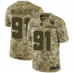 Men Nike Jacksonville Jaguars 91 Yannick Ngakoue Limited Camo 2018 Salute to Service NFL Jer