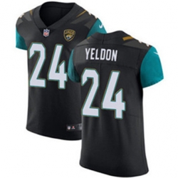 Nike Jaguars #24 T J Yeldon Black Alternate Mens Stitched NFL Vapor Untouchable Elite Jersey