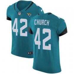 Nike Jaguars #42 Barry Church Teal Green Team Color Mens Stitched NFL Vapor Untouchable Elite Jersey