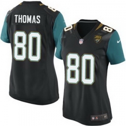 Nike Jaguars #80 Julius Thomas Black Alternate Womens Stitched NFL Elite Jersey