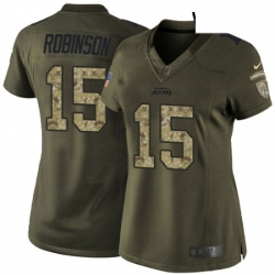 Womens Nike Jacksonville Jaguars 15 Allen Robinson Elite Green Salute to Service NFL Jersey