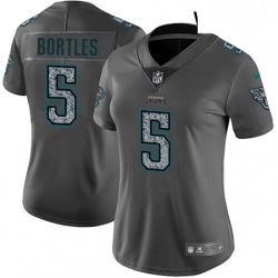 Womens Nike Jacksonville Jaguars 5 Blake Bortles Gray Static Vapor Untouchable Limited NFL Jersey