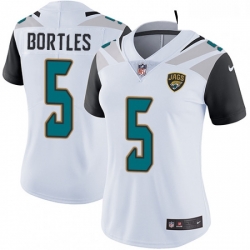 Womens Nike Jacksonville Jaguars 5 Blake Bortles White Vapor Untouchable Limited Player NFL Jersey