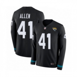 Youth Jacksonville Jaguars 41 Josh Allen Limited Black Therma Long Sleeve Football Jersey