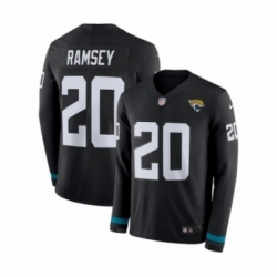 Youth Nike Jacksonville Jaguars 20 Jalen Ramsey Limited Black Therma Long Sleeve NFL Jersey