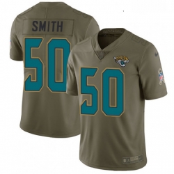 Youth Nike Jacksonville Jaguars 50 Telvin Smith Limited Olive 2017 Salute to Service NFL Jersey