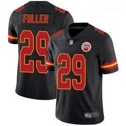 Chiefs 29 Kendall Fuller Black Men Stitched Football Limited Rush Jersey