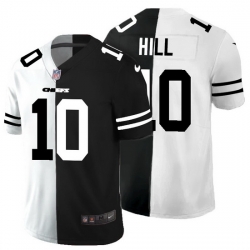 Kansas City Chiefs 10 Tyreek Hill Men Black V White Peace Split Nike Vapor Untouchable Limited NFL Jersey