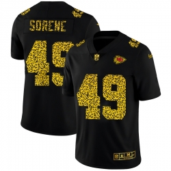 Kansas City Chiefs 49 Daniel Sorensen Men Nike Leopard Print Fashion Vapor Limited NFL Jersey Black