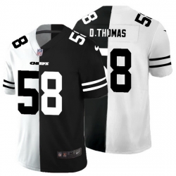 Kansas City Chiefs 58 Derrick Thomas Men Black V White Peace Split Nike Vapor Untouchable Limited NFL Jersey