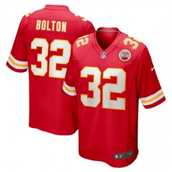 Men Kansas City Chiefs 32 Nick Bolton Red Stitched Football Jersey