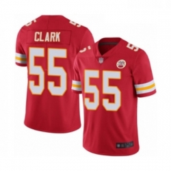 Men Kansas City Chiefs 55 Frank Clark Red Team Color Vapor Untouchable Limited Player Football Jersey