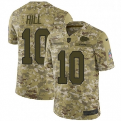 Men Nike Kansas City Chiefs 10 Tyreek Hill Limited Camo 2018 Salute to Service NFL Jersey