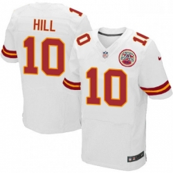 Men Nike Kansas City Chiefs 10 Tyreek Hill White Vapor Untouchable Elite Player NFL Jersey