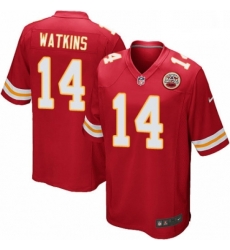 Men Nike Kansas City Chiefs 14 Sammy Watkins Game Red Team Color NFL Jersey