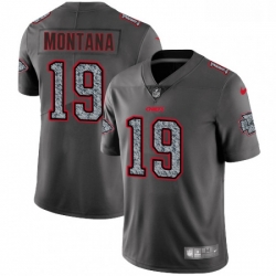 Men Nike Kansas City Chiefs 19 Joe Montana Gray Static Vapor Untouchable Limited NFL Jersey