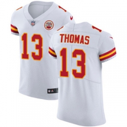 Nike Chiefs #13 De Anthony Thomas White Mens Stitched NFL Vapor Untouchable Elite Jersey