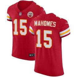 Nike Chiefs #15 Patrick Mahomes Red Team Color Mens Stitched NFL Vapor Untouchable Elite Jersey