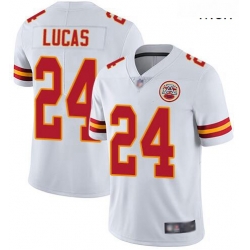 Nike Chiefs 24 Jordan Lucas White Vapor Untouchable Limited Jersey